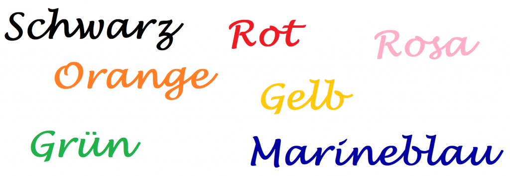 colores en alemán