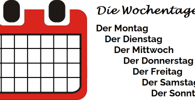 los días de la semana en alemán wochentag