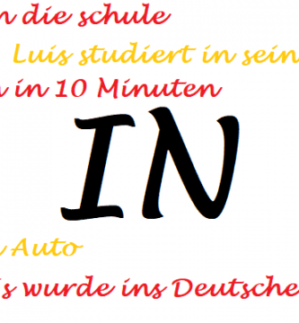 preposición in en alemán
